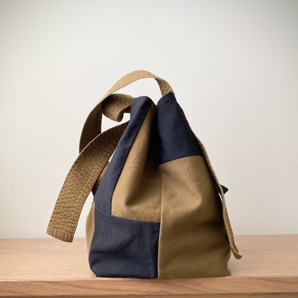 Joodito Handbags - origami japanese boro artist crossbody patchwork bag color block upcycle joodito